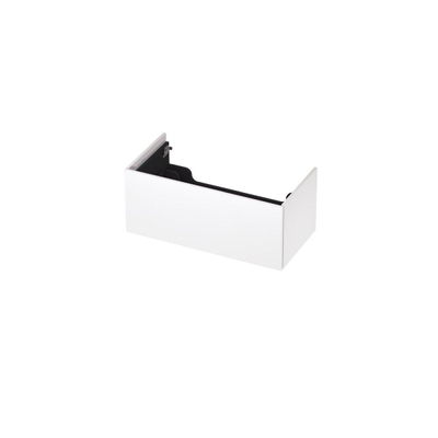 INK Wastafelonderkast - 90x45x37.6cm - 1 lade - push to open - met recht opdekfront - MDF lak - Hoogglans wit