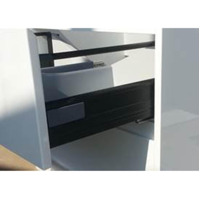 BRAUER New Future Corestone13 vasque à poser noir meuble 100cm Blanc brillant sans miroir