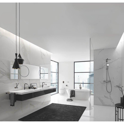 Grohe Euphoria SmartControl Regendoucheset Opbouw - hoofddouche 31cm - hannddouche rond - hard graphite (antraciet)