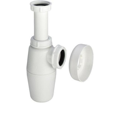 Viega Project siphon à cloche en plastique sans tube mural avec rosace 1 blanc