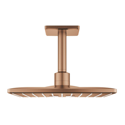 GROHE Rainshower SmartActive 310 Cube Douche de tête - 31x31cm - 2 types de jets - bras de plafond 14.2cm - warm sunset brossé