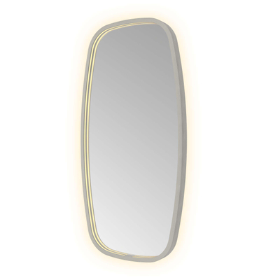 Hotbath &MORE Miroir dans cadre en aluminium / contour incl. LED directe et indirecte. chauffage de miroir. changement de couleur. dimmable. sans points lumineux. avec télécommande BGP Gunmetal brossé PVD