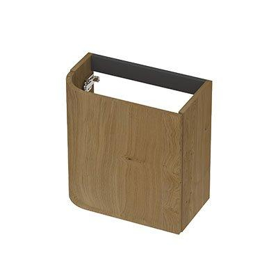 INK Concept R Meuble sous-lavabo pour lave-mains - 40x22x40cm - 1 porte - ouverture à gauche - angle arrondi - placage - light veneer