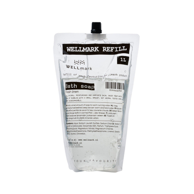 Wellmark recharge savon de bain 1l linge frais