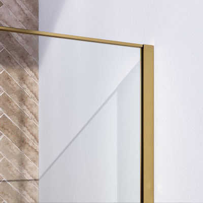 Brauer Season Douche à l'italienne - 100x200cm - verre clair avec cadre - Doré
