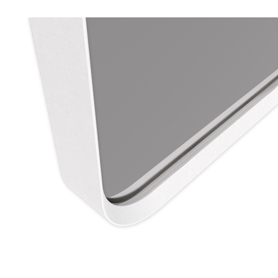 Saniclass Retro Line Square Spiegel - 80x80cm - vierkant - afgerond - frame - mat wit SHOWROOMMODEL