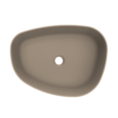 Arcqua Rocker vasque à poser - organique droite - 50x37cm - mat truffe