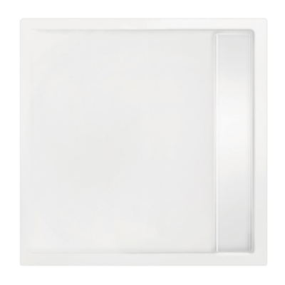 Xenz Easy Tray douchevloer - 80x80x5cm - acryl - zonder gootcover - wit