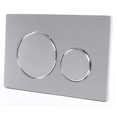 Geberit Sigma20 bedieningsplaat - 2-toets spoeling - ronde knoppen - dualflush - geborsteld rvs