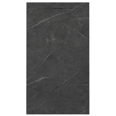 Zenon Essenza Minimal receveur de douche - 160x100cm - antidérapant - antibactérien - marbre minéral - rectangulaire - Marbre foncé (noir)