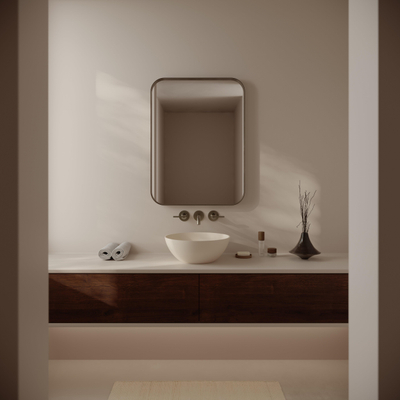 Ideavit Solidthin-39 Vasque à poser - 40x40x15 - solid surface - crème mat