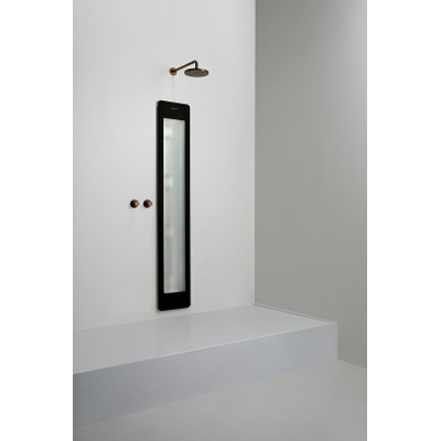 Sunshower Round One L infrarouge en saillie incl. Support mural 185x33x12cm corps entier Noir