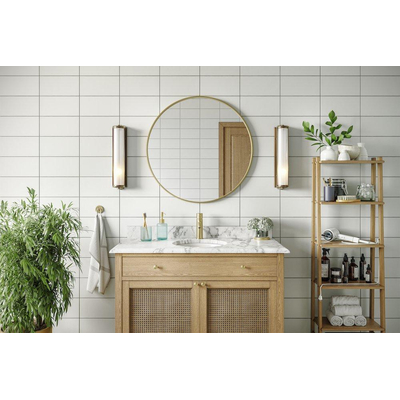 Haceka Deco miroir - 80x80cm - rond - or brossé