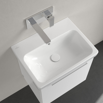 Villeroy & Boch Architectura wastafel - 42x55cm - zonder kraangat - met overloop - White Alpine (glans wit)