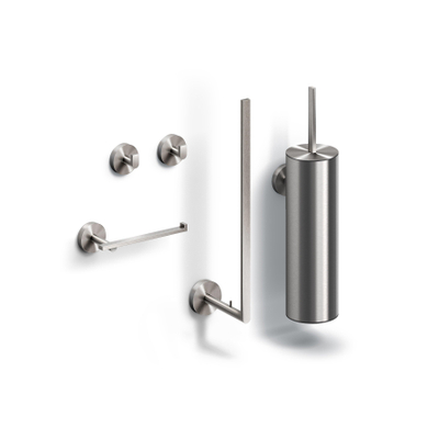 Clou Flat toilet accessoireset rvs geborsteld