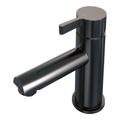 Brauer Gunmetal Edition wastafelkraan - model E - opbouw - laag - PVD - geborsteld gunmetal