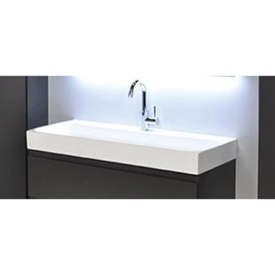 INK Unit Lavabo 80x40x10cm avec trop-plein caché Porcelaine Blanc