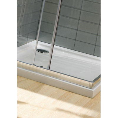 Crosswater Showertray receveur de douche évacuation à gauche 100x80x4cm rectangulaire blanc