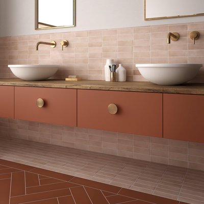 SAMPLE Terravito Ardeno Koko voor wand- en vloertegel - 150x50cm - 8mm - Roze