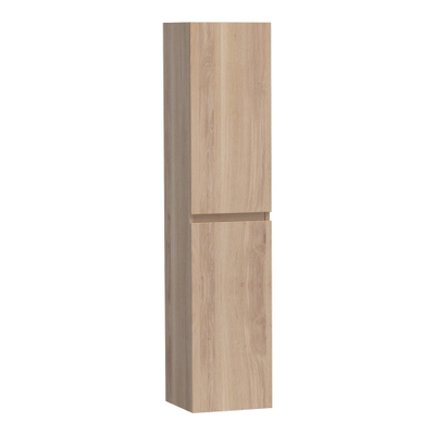 BRAUER Solution Badkamerkast - 160x35x35cm - 2 links- rechtsdraaiende deuren - hout - Smoked oak