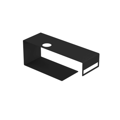 INK Smart Plan de lavabo pour WC - 54x18x20cm - sans trou de robinet - acier noir mat