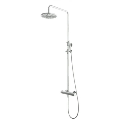 Hotbath Ace Regendoucheset - thermostatisch - hoofddouche 21cm - staafmodel handdouche - gladde doucheslang - hoogglans chroom