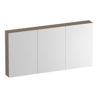 BRAUER Impress armoire de toilette - 140x70x15cm - sans éclairage - avec 3 portes miroir double face - moka mat
