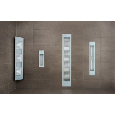 Sunshower Pure White infrarood inbouwapparaat 19.9x61.9x10cm half body 1250watt aluminium inclusief eindinstallatie en 5 jaar garantie