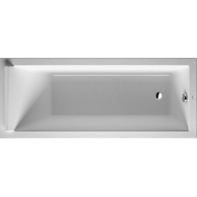 Duravit Starck Slimline Starckkunststof bad acryl rechthoekig - 170x90x46cm - zonder poten - voor inbouw of ommanteling - glans wit