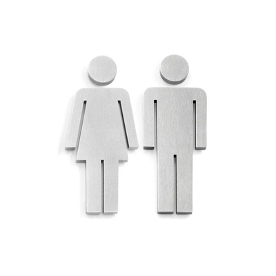 Zack Indici Symbole femme 12x5.2X0.8cm Inox brossé mat