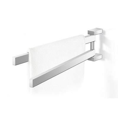 Zack LINEA Handdoekhouder - 45cm - dubbel - draaibaar - hoogglans RVS
