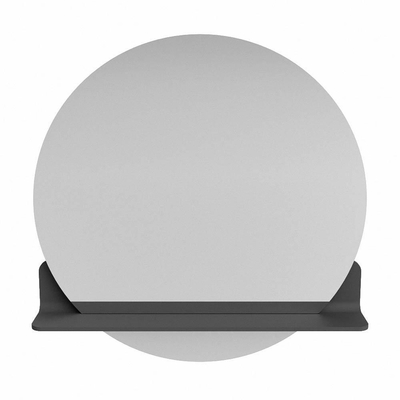 Miroir de salle de bain Mondiaz SPOT - rond 70cm - plan de miroir - couleur Gris Foncé