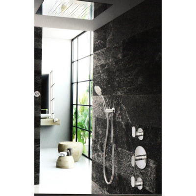 Hotbath Mate pomme de douche encastrée carrée 30x30cm nickel brossé