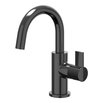 IVY Pact Robinet de lavabo - pose sur plan - hauteur moyenne - bec pivotant - Chrome noir PVD