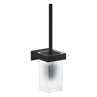 GROHE Selection Cube Toiletaccessoires - toiletrolhouder - met klep - toiletborstelset - handdoekhaak - phantom black