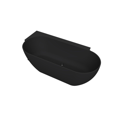 Arcqua Havana Baignoire demi-îlot - 170x80cm - gauche - noir mat