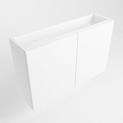 Mondiaz FOWY Meuble sous lave-mains - 70x22x50cm - 2 portes - push to open - softclose - Talc