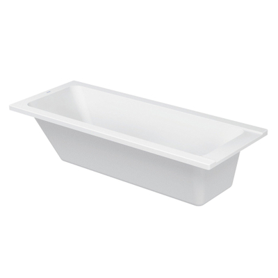 Duravit D-code Kunststof bad acryl rechthoekig - 170x70x40cm - zonder poten (afvoer in het midden) - glans wit