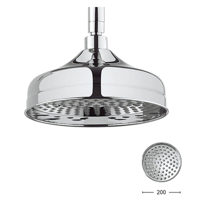 Crosswater Belgravia Douche de tête - ronde - 20cm - adaptée au bras de plafond/mural - chrome