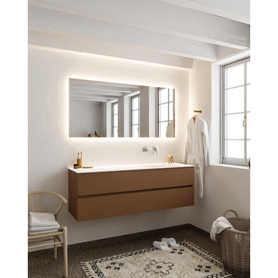 Mondiaz VICA ensemble de meuble de salle de bain - 150cm - meuble sous-vasque repos - 2 tiroirs - lavabo cloud droite - sans trou de robinet XL version 60cm haut