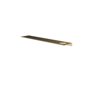 Hotbath &MORE Planchet - 60cm - inclusief bevestigings rails - 1 uitsparing - voor zeepdispenser of beker - PVD - geborsteld messing (goud)