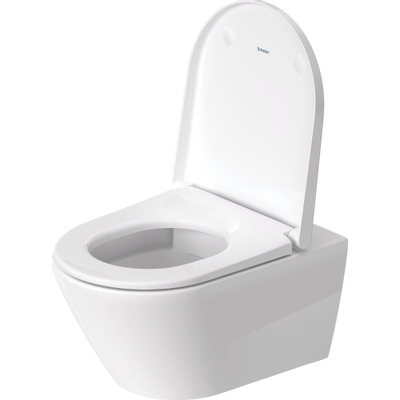Duravit D-neo Wandcloset - diepspoel - rimless - met verdekte bevestiging - 37x54x40cm - glans wit