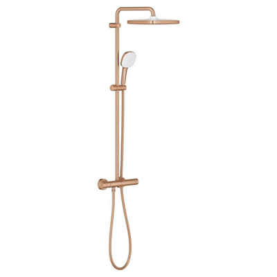 GROHE Tempesta 250 Cube doucheset - 8.0 l/min - geborsteld warm sunset (koper)