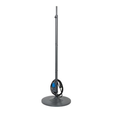 Eurom Chauffage de terrasse sur pied Tip-over Base ronde réglable en hauteur 138-175cm