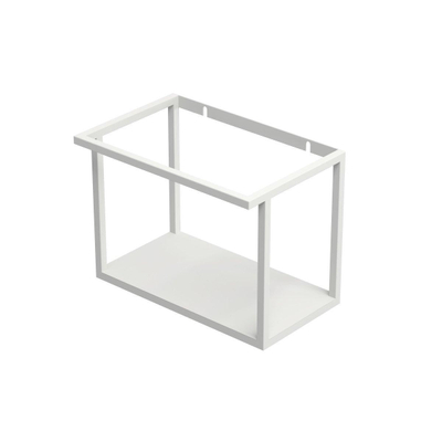 INK XL frame Cadre pour lave-mains - 40x26x30cm - plaque de fond et porte-serviettes acier blanc mat