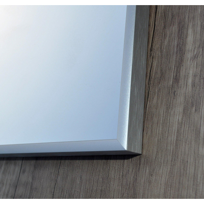 Sanicare Q-mirrors miroir – rectangle – 100 x 70 cm – sans éclairage – Alu (Gris)