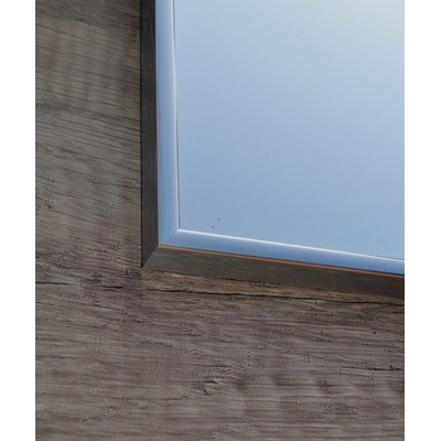 Sanicare qmirrors miroir avec cadre chrome 80x65x2cm