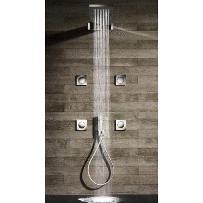 Hotbath Mate tête de douche encastrée ronde 38cm nickel brossé