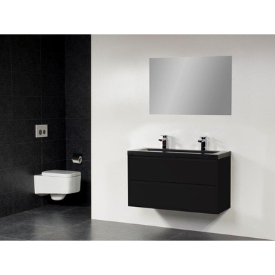 Saniclass New Future XXS Corestone13 Meuble salle de bain 100cm avec miroir noir