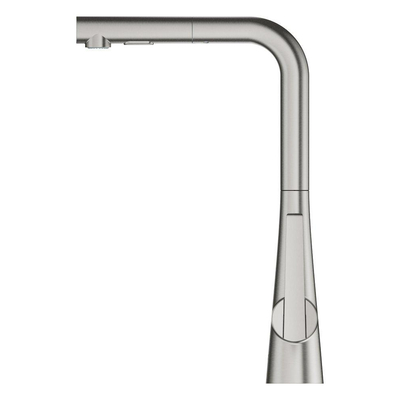 GROHE Zedra Mitigeur de cuisine - bec en L - SuperSteel brossé